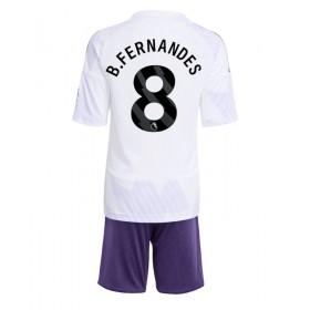Dětské fotbalový komplet Manchester United Bruno Fernandes #8 Venkovní košile 2025-26 Krátkým Rukávem